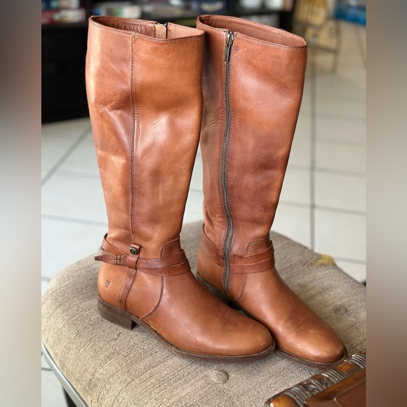 FRYE inside Zip Tall Boots 💯 genuine leather - Picture 4 of 9